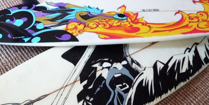 peindre planche de surf