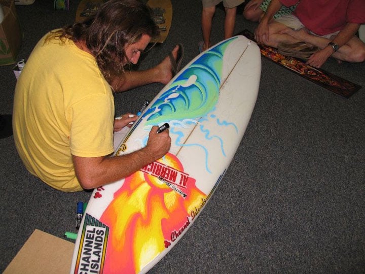 peindre planche de surf