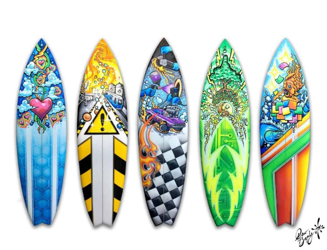 peindre planche de surf
