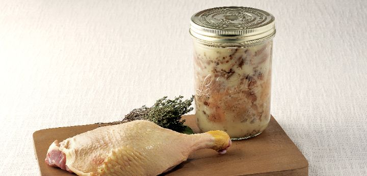 confit de canard en boite